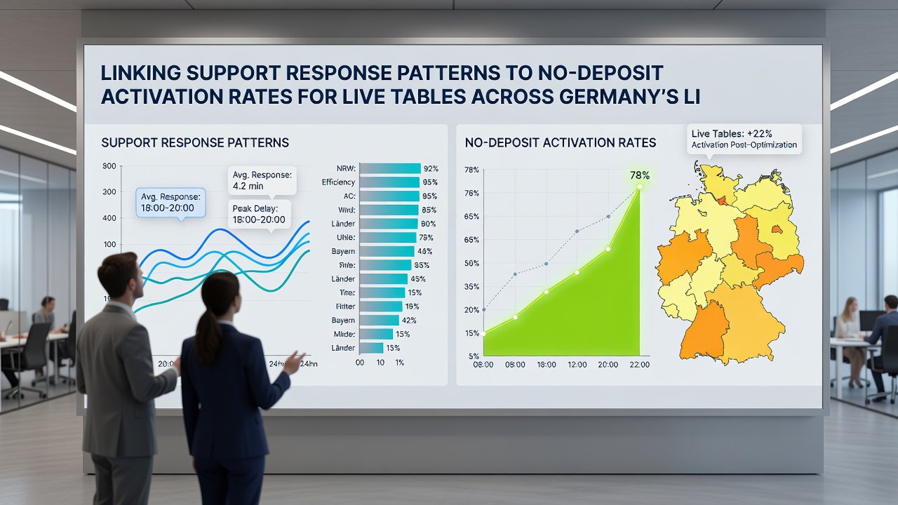 Grafik illustriert Aktivierungsraten für Live-Tische in Abhängigkeit von Support-Reaktionsmustern auf lizenzierten Plattformen