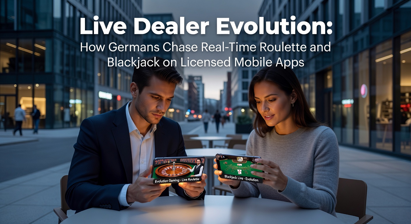 Live-Dealer-Tisch mit Roulette-Rad und Croupier in Echtzeit-Übertragung auf Mobile-App