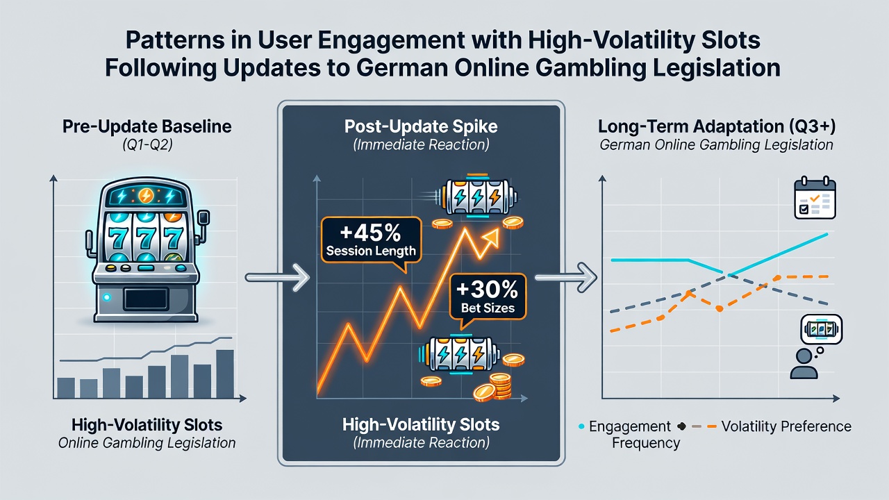 Grafik veranschaulicht Volatilitätsmuster und Nutzerinteraktionen nach deutschen Gesetzesupdates