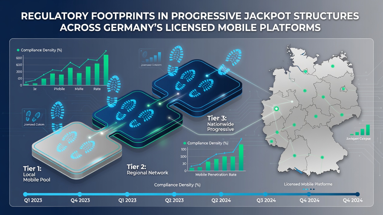 Darstellung der Datenflüsse zwischen mobilen Geräten und zentraler Jackpot-Überwachung