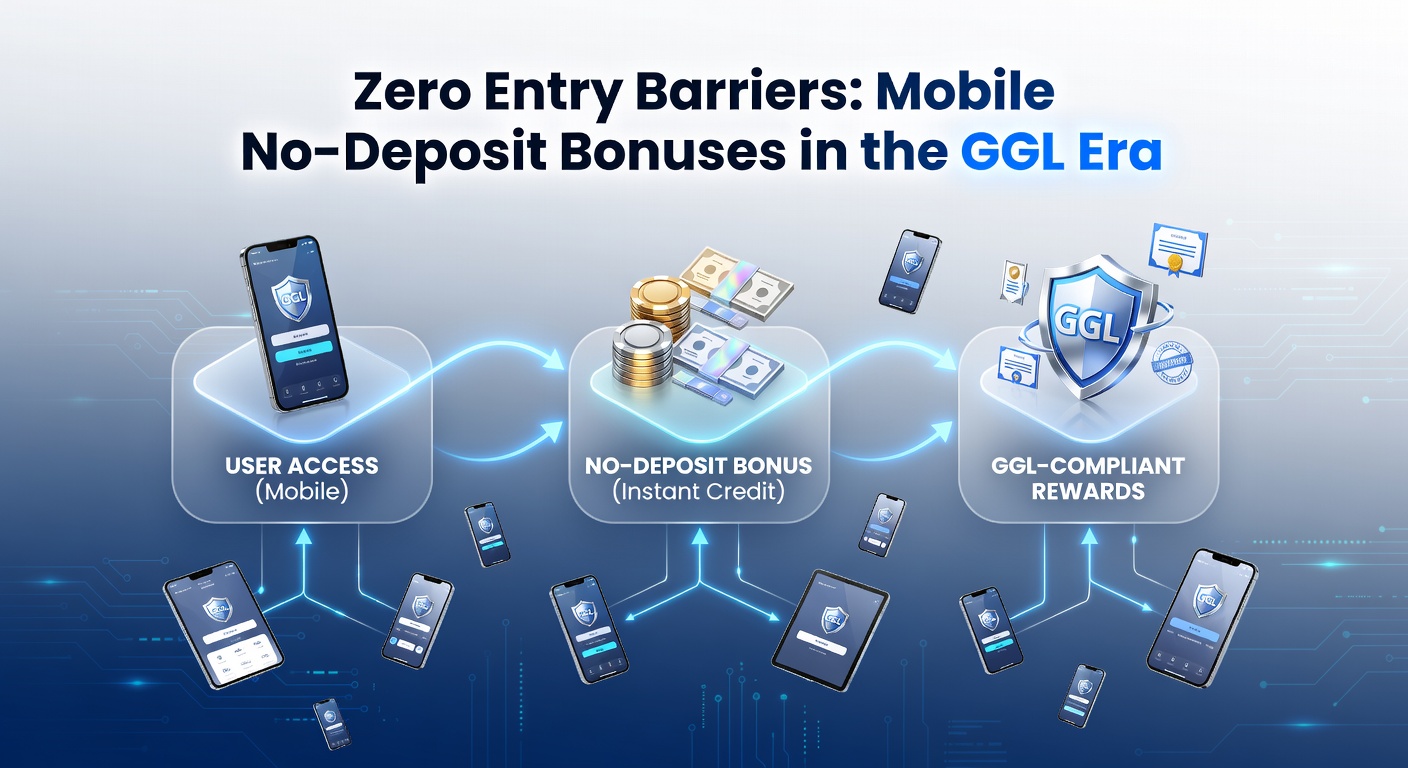 Grafik mit Statistikdiagramm zu No-Deposit-Bonus-Nutzung auf Mobilgeräten in Deutschland seit GGL-Einführung