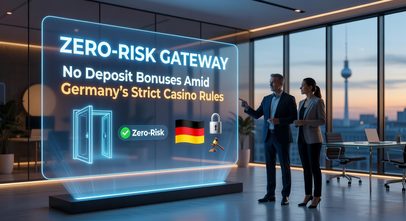 Grafik eines sicheren Tores zu einem Casino, symbolisierend risikofreien Einstieg durch No-Deposit-Boni unter deutschen Vorschriften
